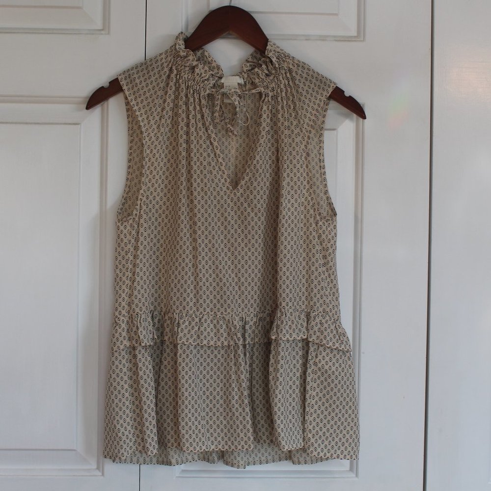 Cream Blouse Tank Top